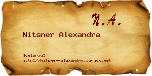 Nitsner Alexandra névjegykártya